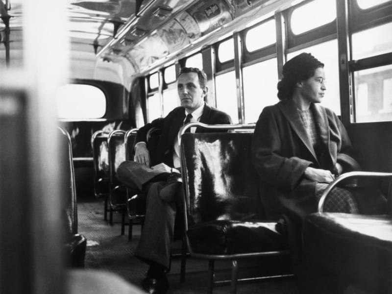 Rosa Parks during the civil rights movement